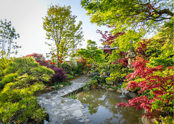 故郷・長崎三原庭園の どこから見ても美しい庭