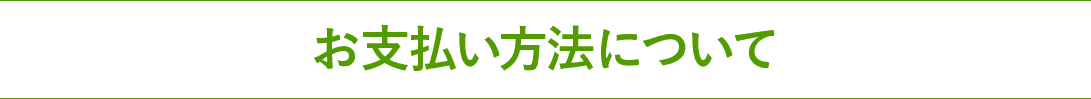 お支払い方法について