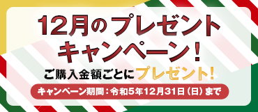 12月のプレゼントキャンペーン【令和5年12月31日迄】