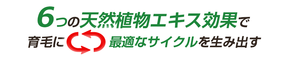 ５つの天然植物エキス効果で育毛に最適なサイクルを生み出す