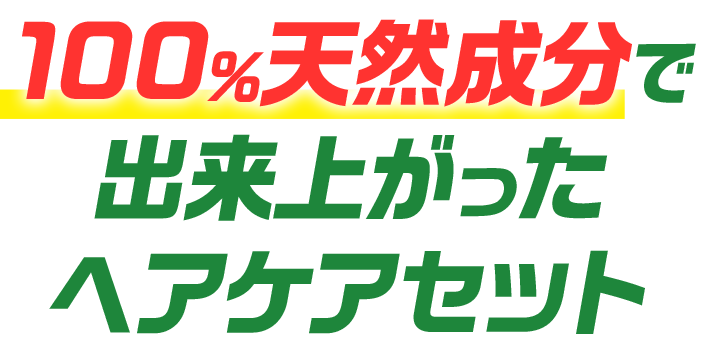 100％天然成分で出来上がったヘアケアセット