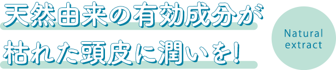 6つの天然エキスが発毛・育毛に効果大！